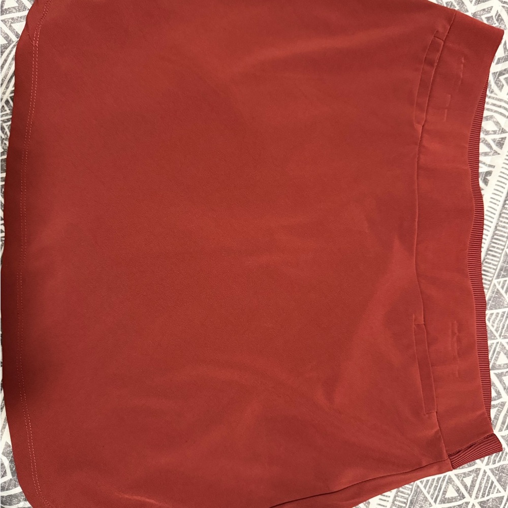Rust Orange Skirt with Shorts